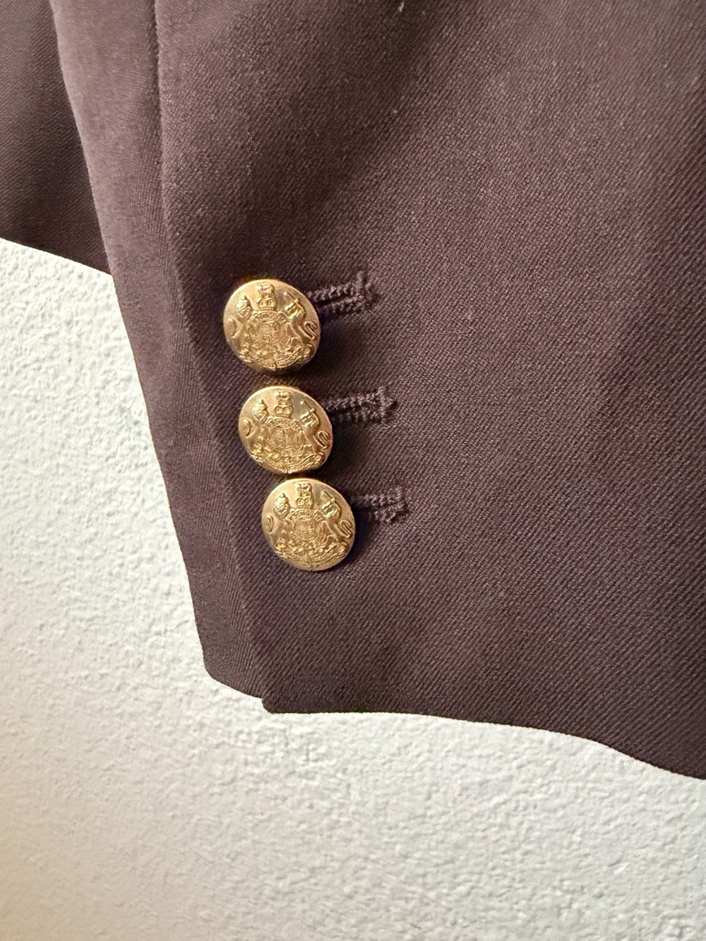 J. Crew Chocolate Brown Tailored Blazer with Gold Buttons - Picture 3 of 13